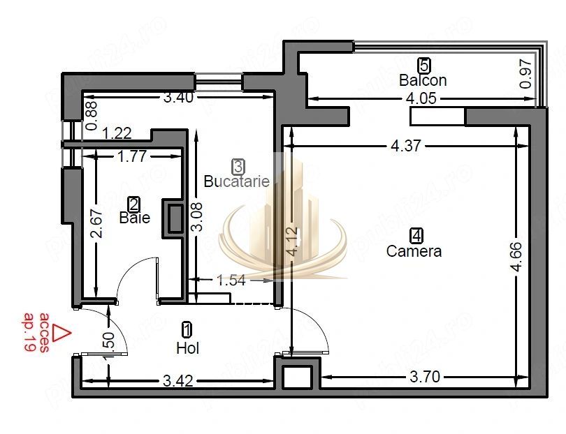 🏡 Apartament cu 1 camera Calea Sagului - Poză 8
