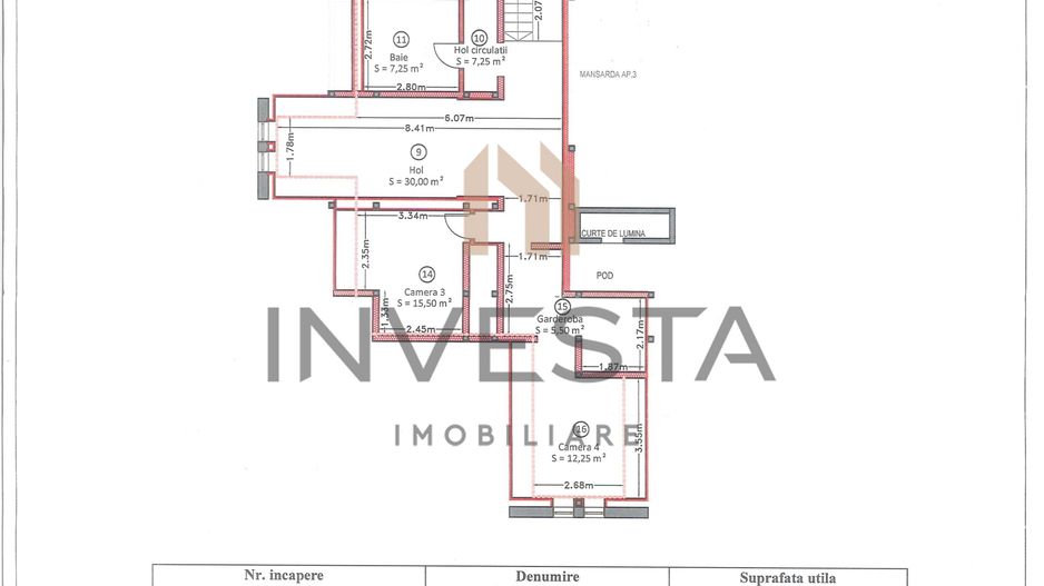 Casa de inchiriat pentru birouri- Andrei Muresanu | 210 mp - Schiță 14