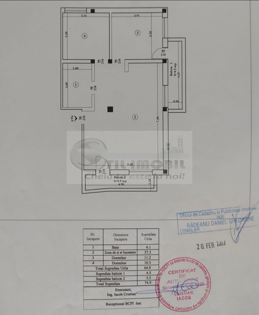 Apartament 3 camere, 75 mp Lunca Cetatuii – 108.500 euro - Poză 11