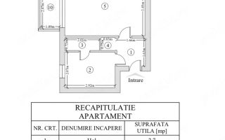Apartament 2 camere, Tătărași Flora, etaj 1, 49,9 mp, mobilat și utilat, Iași - Poză 1