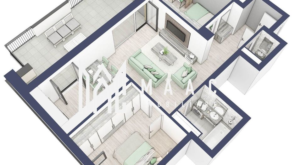 Apartament 3 camere | Balcon 27.3 mp | Etaj 3 | Turnisor - Poză 3