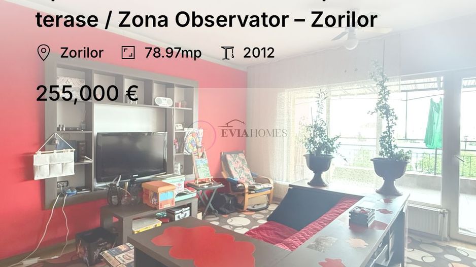 Apartament 3 camere /80 mp + 2 terase / Zona Observator – Zorilor - Poză 1