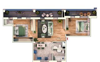 Apartament 3 camere Dorobanților Cluj imobil nou cu CF - Schiță 12