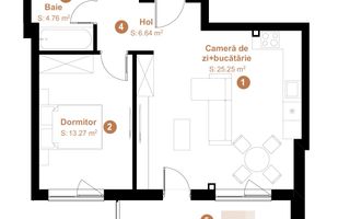 Apartament cu 2 camere/50mp/Certif.Cls.A/Parcare/Zona Vivo. - Poză 6