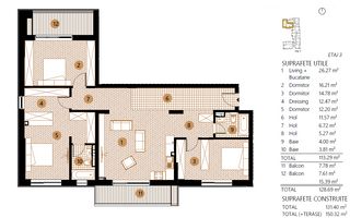 Apartament modern 4 camere, 2 terase– proiect boutique Floreasca-Barbu V - Poză 4