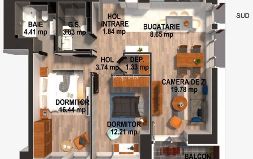 AP. 3 CAMERE-  DRUMUL TABEREI, BLOC NOU, CENTRALA, PARCARE, MODERN - Poză 12