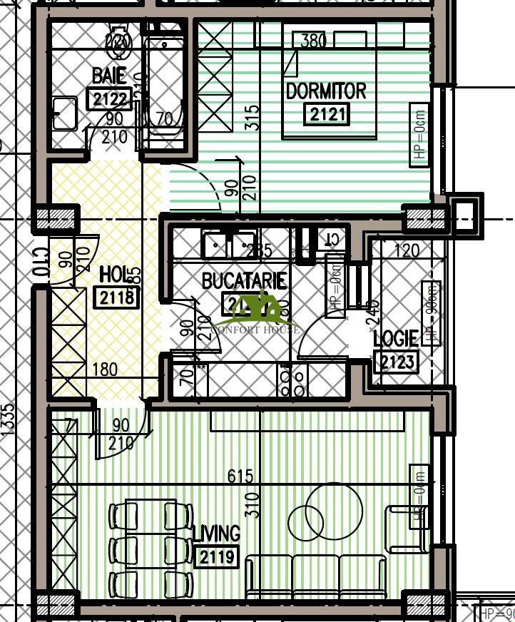 Apartament C10-2 Camere terasa-ET.1/3 in Bl.Nou Ostroveni - Poză 10