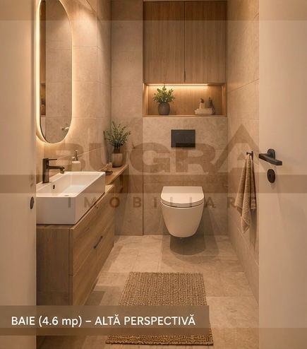 Apartament 2 camere, bloc nou, 52mp, terasa de 27mp, zona Golden Tulip - Poză 6