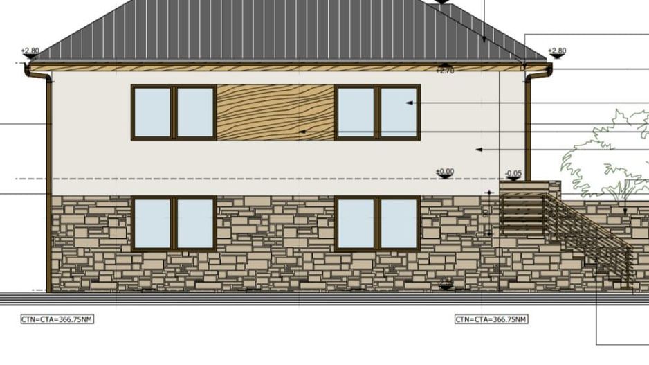 Casă Corunca -240 mp, demisol -garaj,cramă-teren 1100 mp - Poză 2