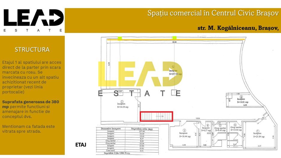 Spatiu comercial de inchiriat, 1974 mp utili, Centrul Civic Brasov! - Poză 5