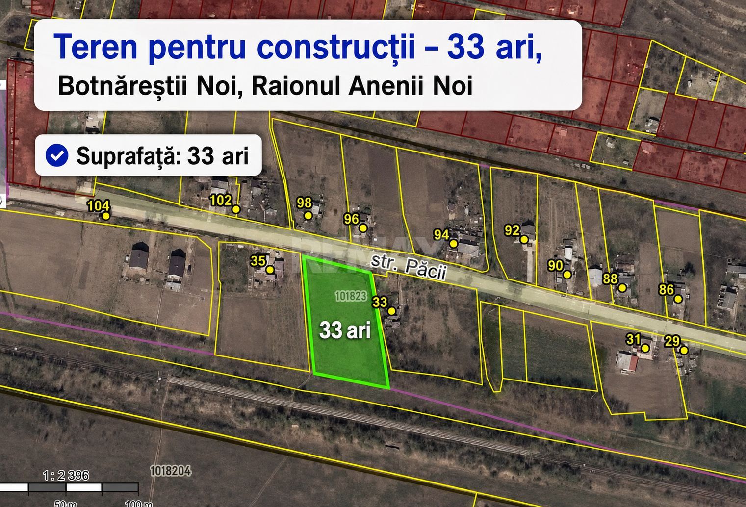 Teren pentru construcții – 33 ari, Botnăreștii Noi, Raionul Anenii Noi - Poză 1