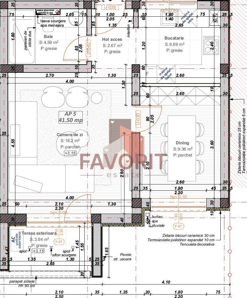 Compartimentare eficienta. Terasa generoasa. Disponibil imediat - Schiță 17