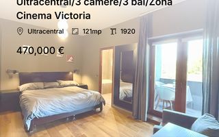 Ultracentral/3 camere/3 băi/Zona Cinema Victoria - Poză 1
