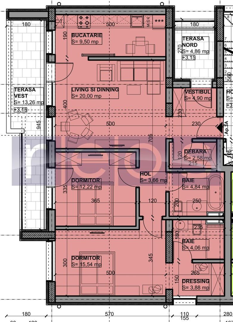 APARTAMENT 3 CAMERE | BLOC NOU IN ZONA LINISTITA | DAMAROAIA - Poză 8