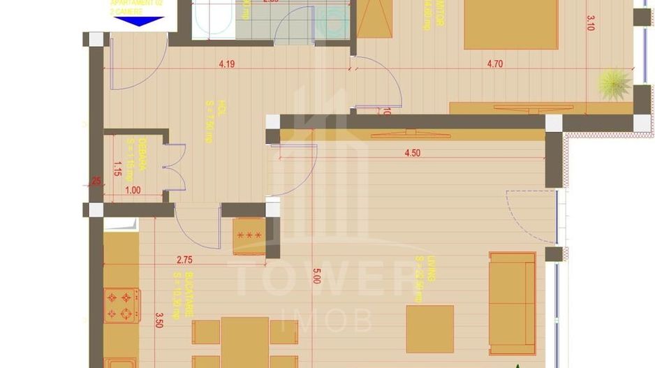 Apartament 2 camere cu grădină | Selimbar - Poză 7