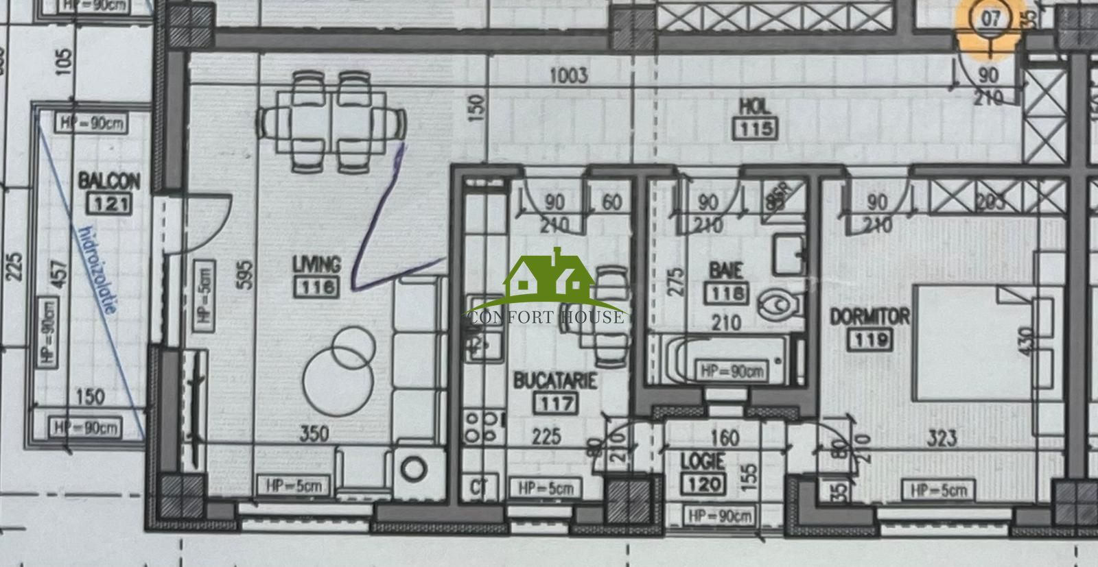 Apartament 2 camere, bloc nou, P+3, Ap.07, Et. 1, Bl.2 - CP2440148 - Poză 6