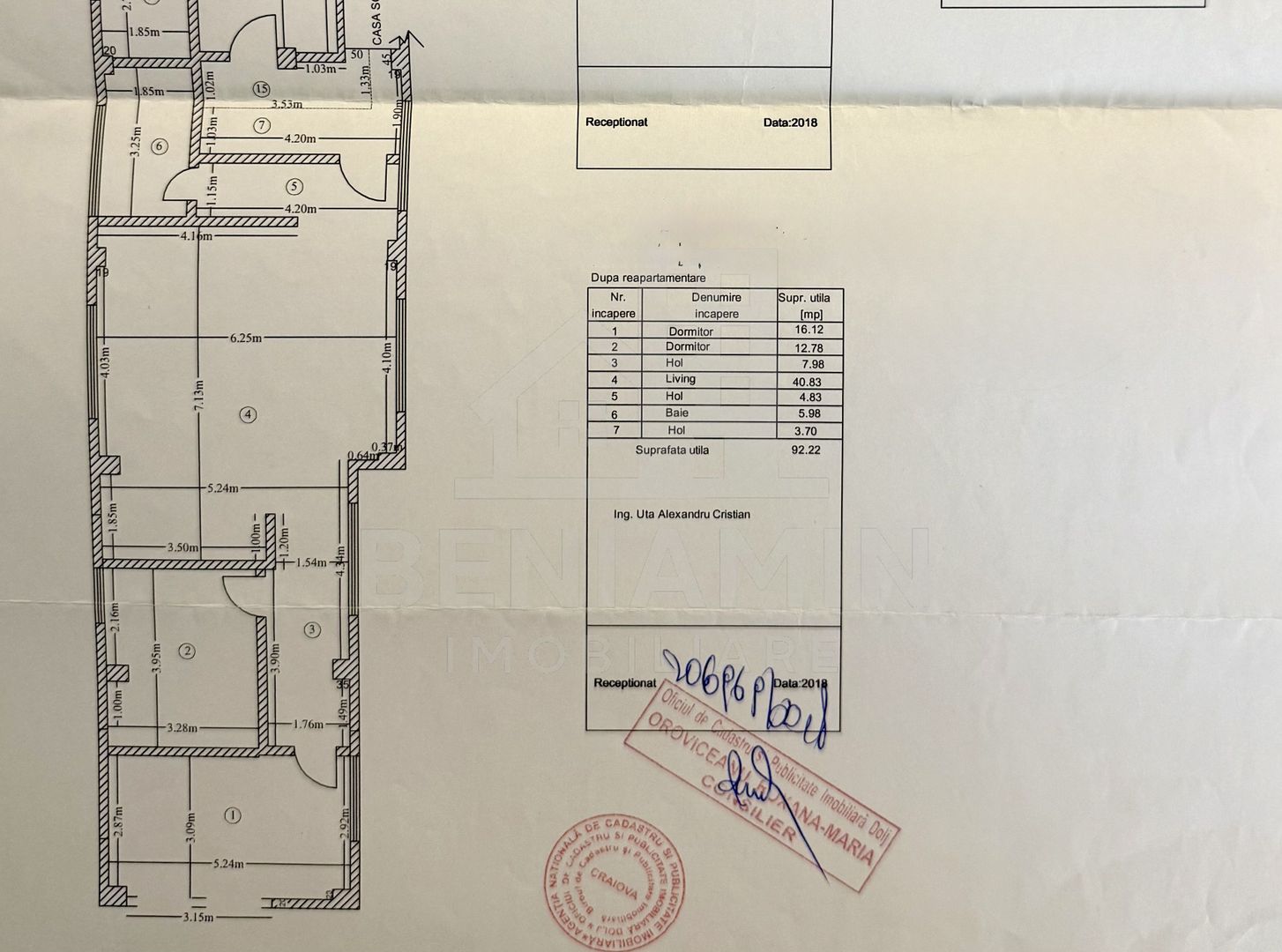 3 camere - 92mp - 2017 -mobilat -utilat - centrala - Gradina Botanica - Poză 8