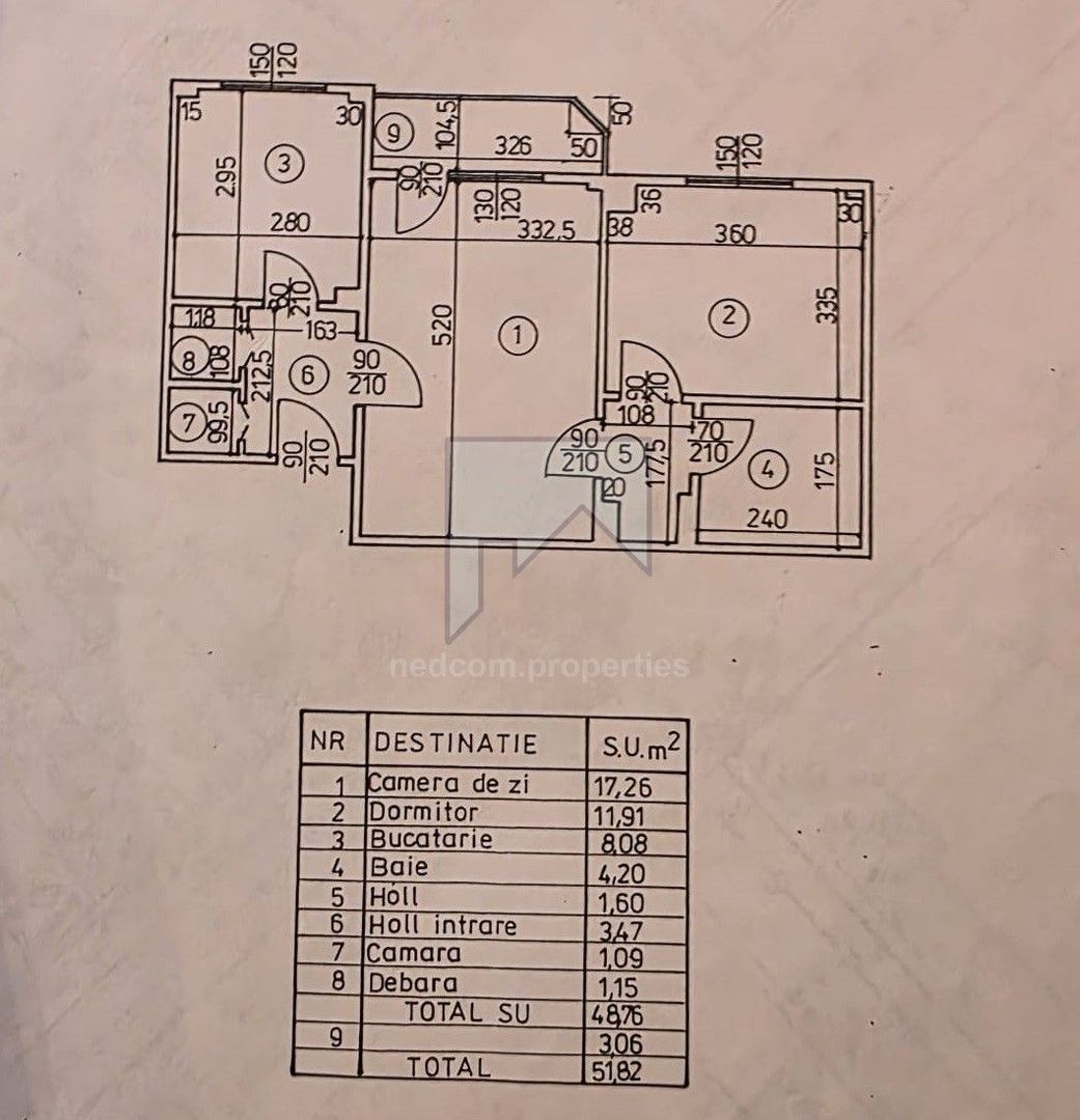 Vanzare apartament 2 camere Lizeanu - Schiță 16