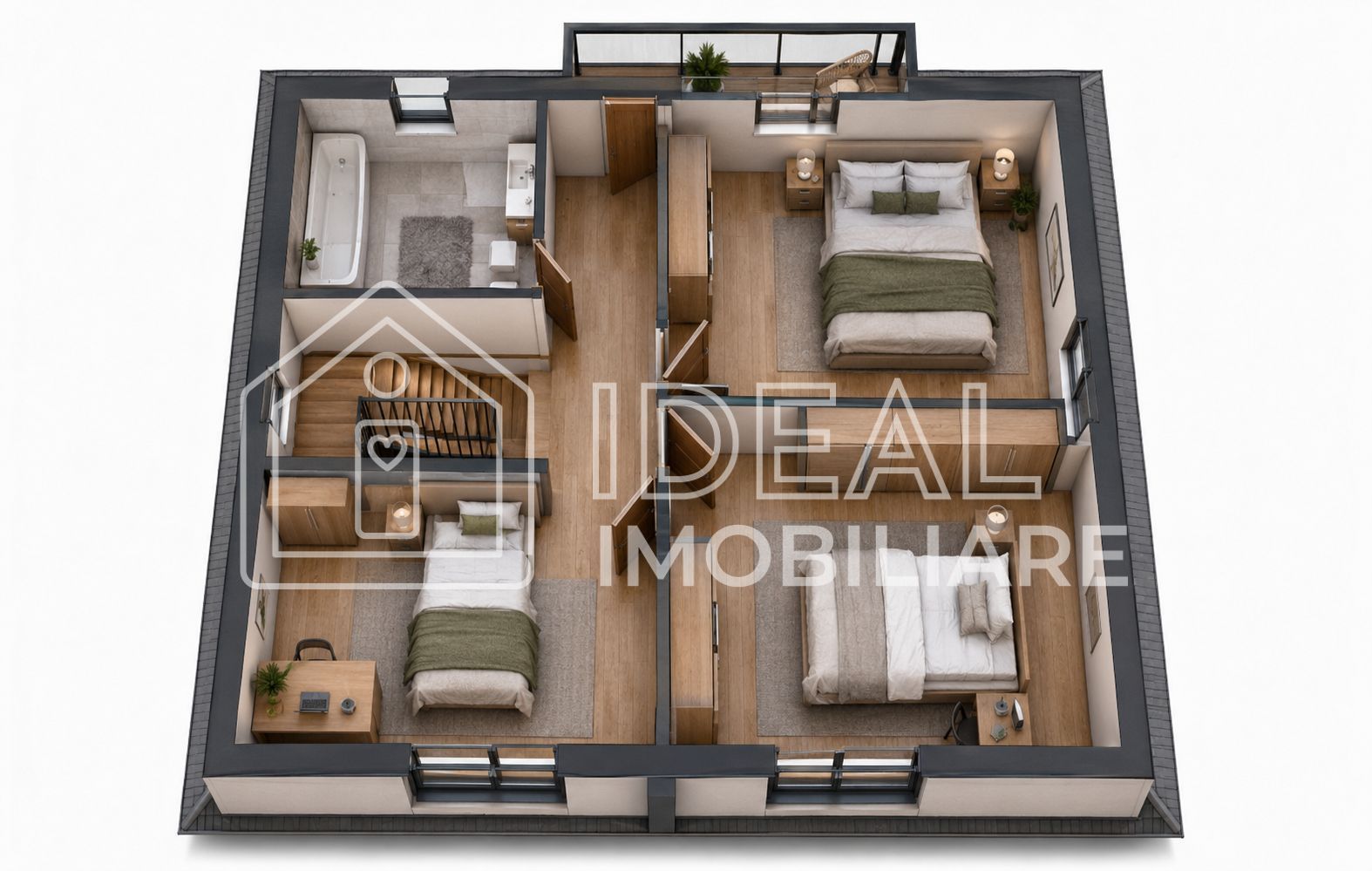 Duplex Premium cu 4 camere în Șelimbăr | 125 mp utili | 215 mp de teren - Schiță 2