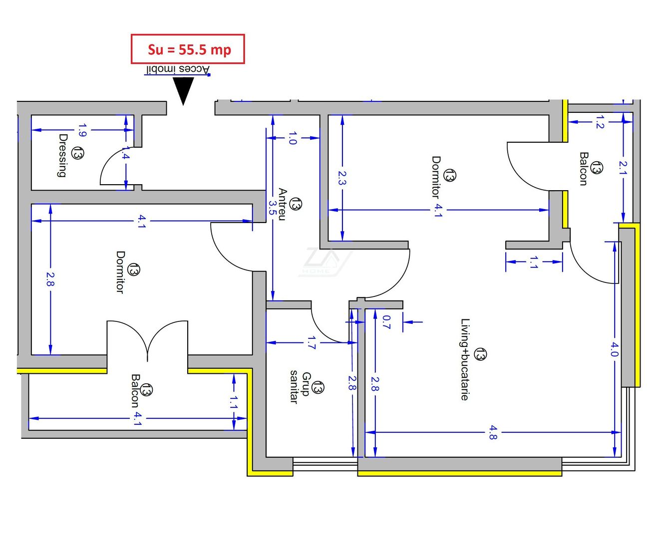 Bloc finalizat. 2 balcoane. Loc de parcare. - Poză 8