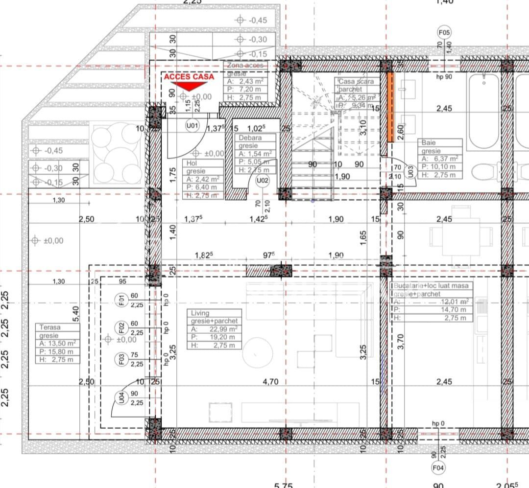 Duplex Modern cu 4 camere si gradina, in Cristian - Schiță 14