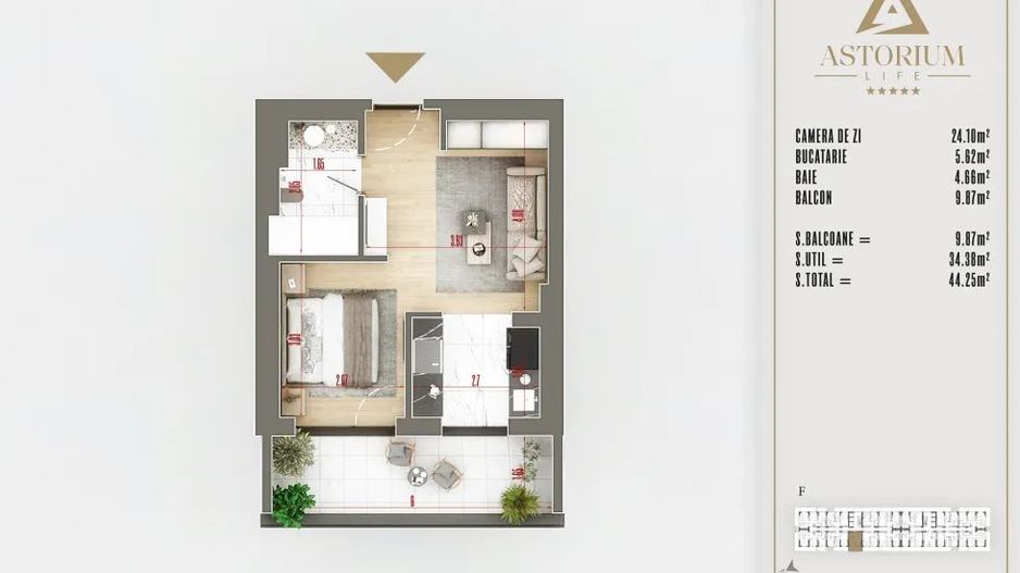 2 CAM TIP STUDIO , BLOC NOU,  PALLADY - Poză 3