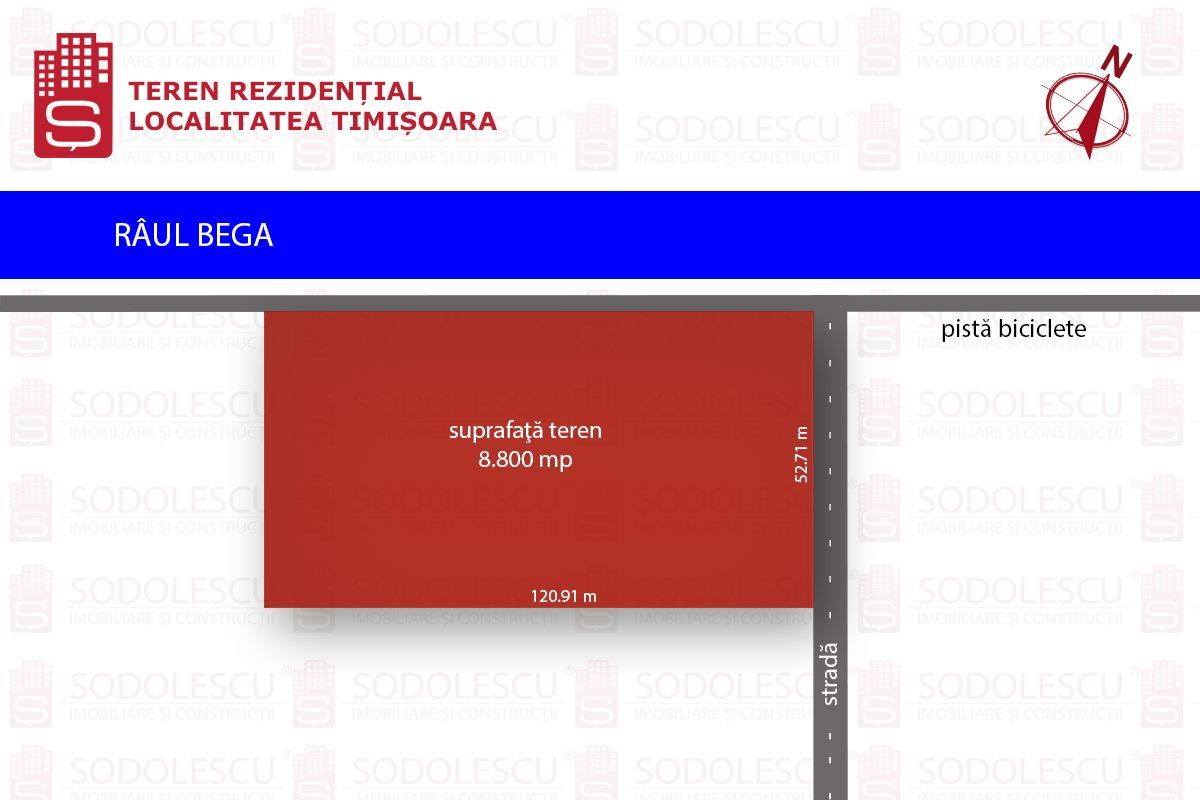 Teren 8,800 mp zona Freidorf /canalul Bega - Poză 3