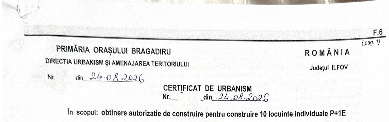 Bragadiru dubla deschidere Str. Crinului URBANISM CONSTRUIRE 10 CASE - Poză 9