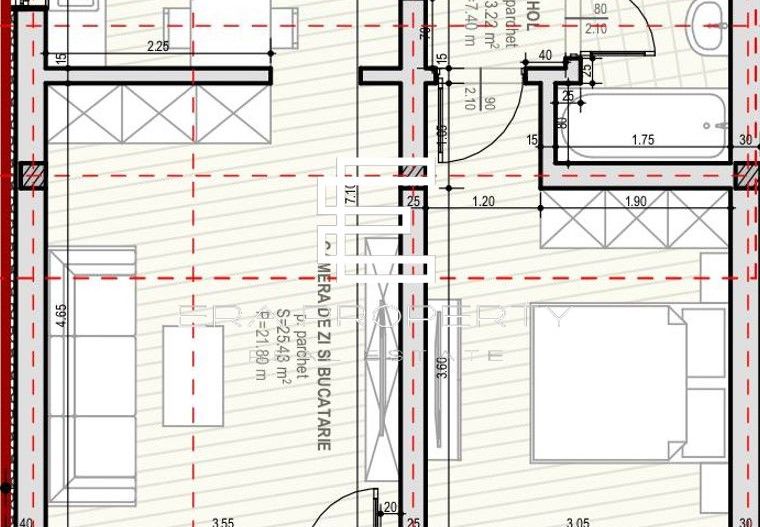Apartament 2 camere 46 mp-etaj 2 -Șelimbăr, zona Unirii - Schiță 9