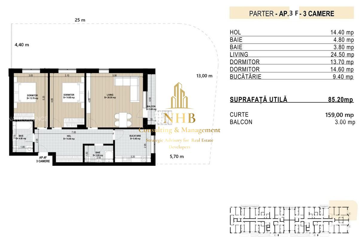 COMISON 0 -Apartament de vanzare cu GRADINA -3 CAMERE -OMV PIPERA - Poză 2