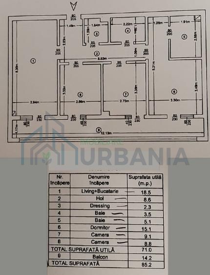 Vând apartament cu 4 camere 85 mp Pacurari - Poză 16