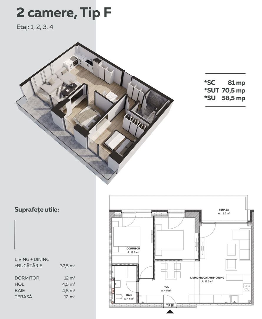 APARTAMENT 3 CAMERE | PROIECT DE TOP | AVIATIEI - Poză 11