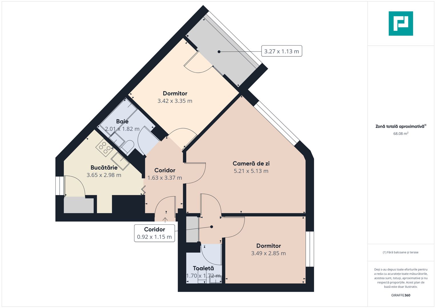 Apartament cu 3 camere în zona Lipovei - Poză 10