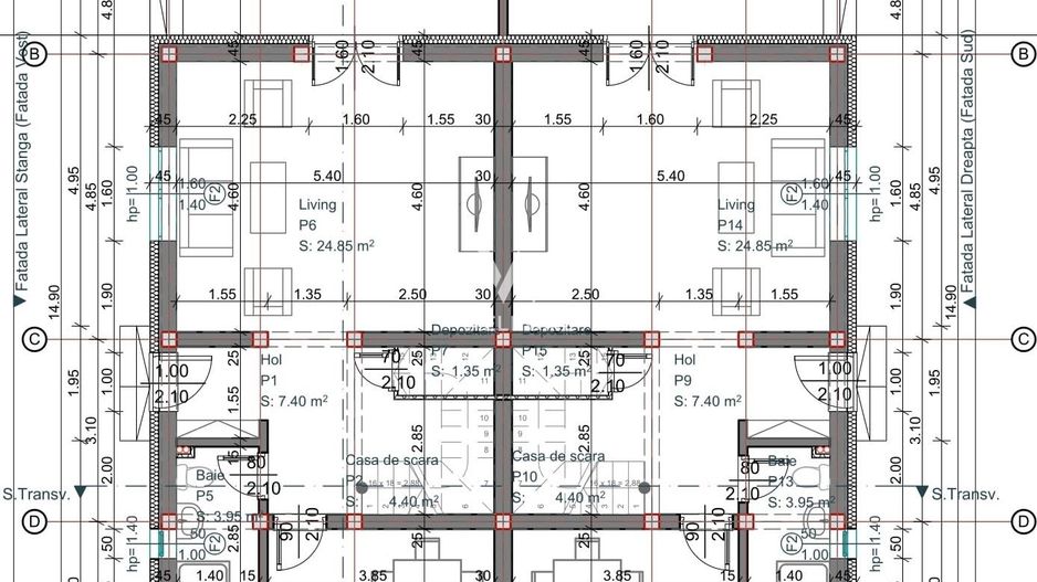 Casa NOUA, 4 camere, 2 bai, terasa si curte - Calea Cisnadiei - Schiță 4