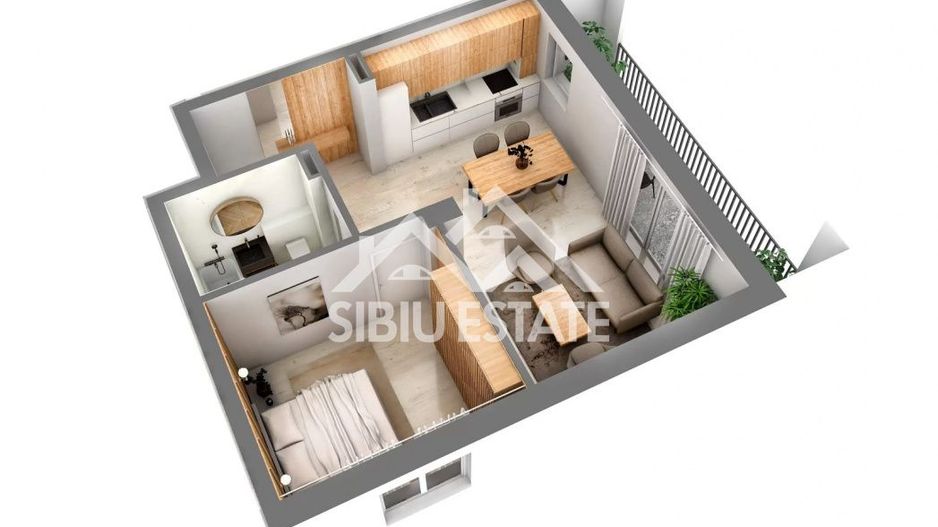 Apartament 2 Camere Finisat, Zona Doamna Stanca,Comision 0 - Poză 3