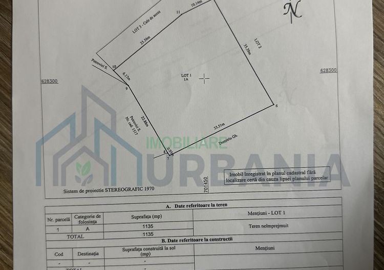 Teren intravilan, sat Vladiceni 1135 mp - Poză 1
