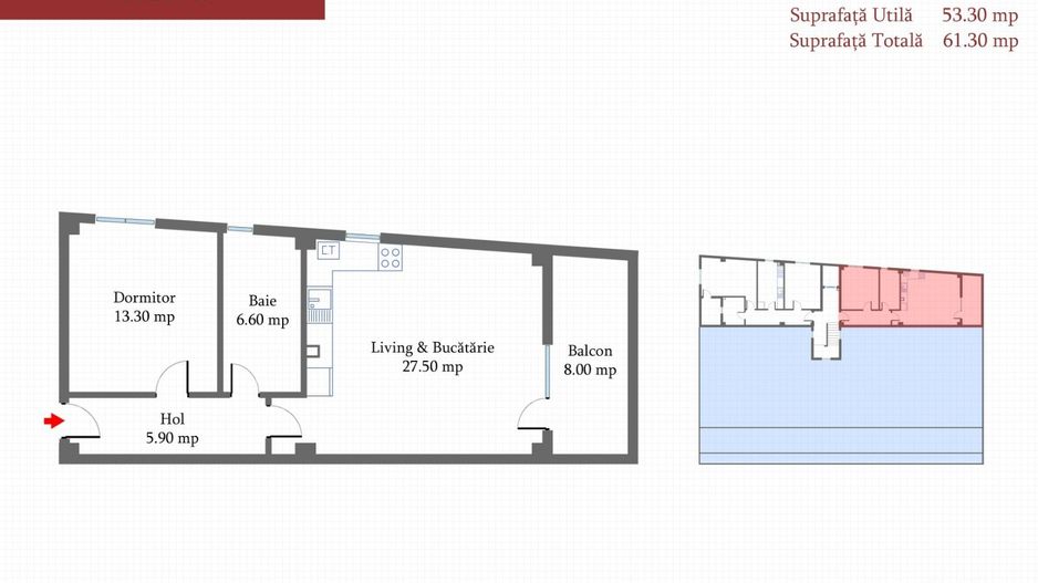 2 camere 60 mp, decomandat, etaj 4, Margelelor, zona de case, NOU, COMISION 0% - Schiță 13