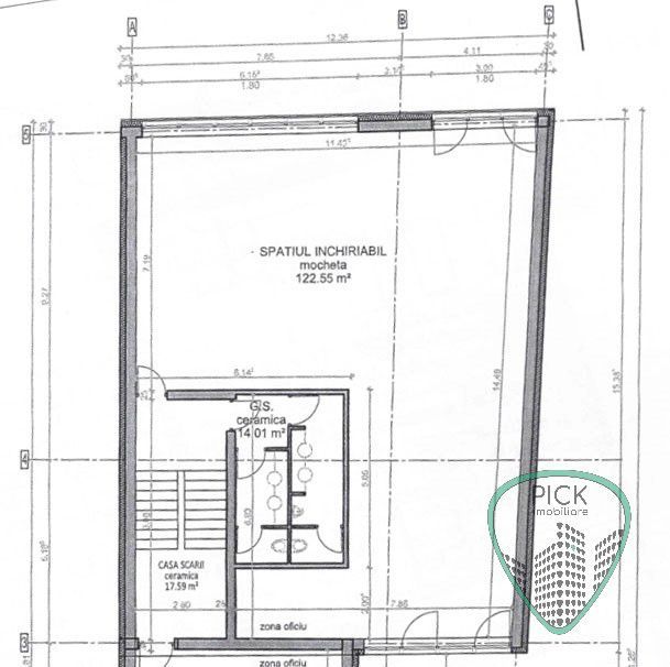 P 4075 - Spațiu de birou în Târgu Mureș, zonă Semicentrală - Schiță 8
