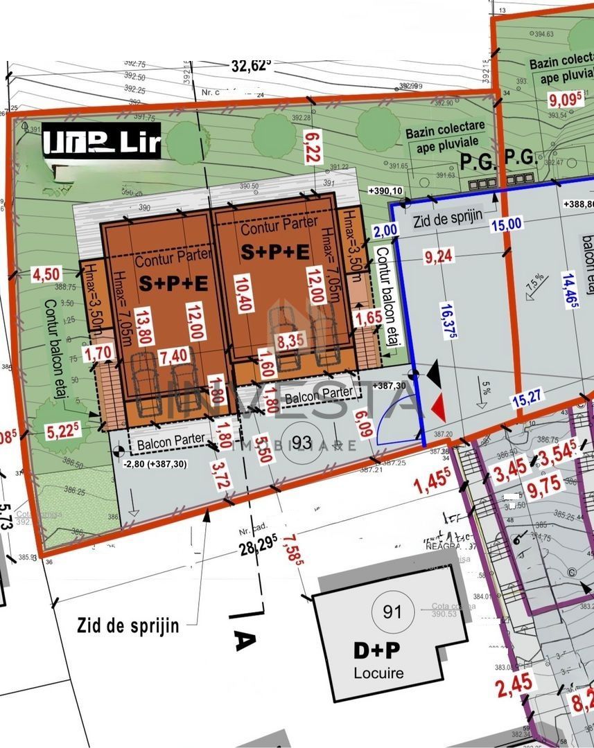 Teren cu autorizatie pentru 1 duplex. - Schiță 2