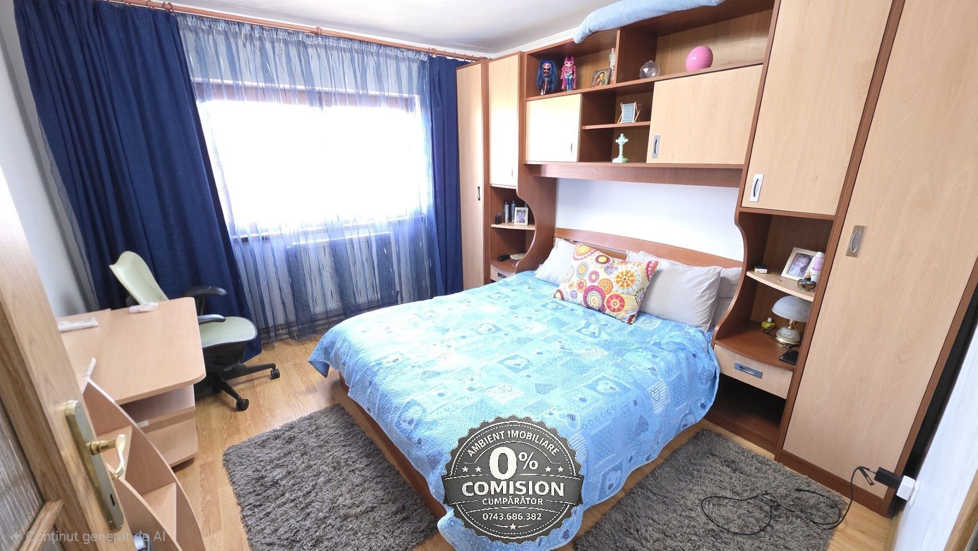 Apartament cu 3 camere, 2 bai, 2 balcoane, mobilat și utilat, zona TRAIAN; - Poză 4