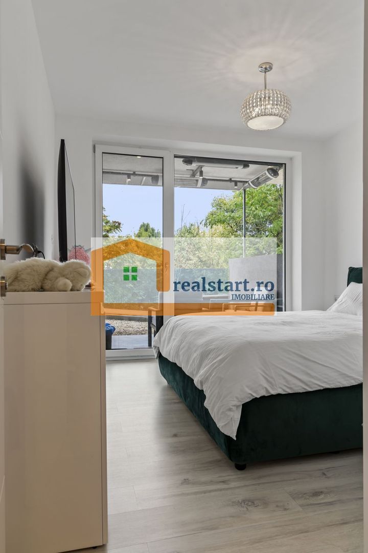 Parter Inalt, Terasa 38 mp vedere parc, mobilat si utilat premium - Poză 9