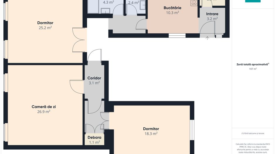 Apartament 3 camere, renovat în Zona Ultracentală - Poză 11