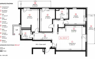 Apartament premium 99 mp cu 2 balcoane si parcare, Borhanci - Schiță 18