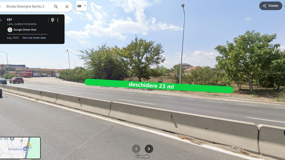 Teren intravilan 1500 mp dubla deschidere Lazu Benzinaria Rompetrol - Poză 5