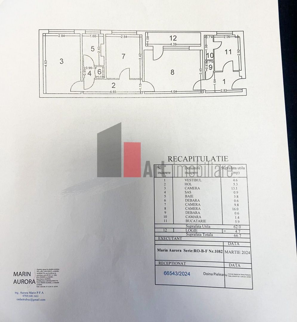 Urgent! Apartament 3 camere piata Minis - Schiță 1