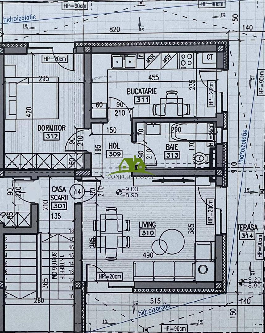 Apartament 2 camere, bloc nou, P+3, Ap.14, Et.3, Bl.5 - CP2461993 - Poză 6