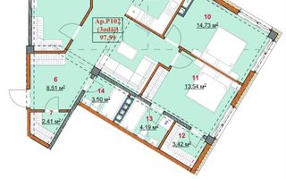 Vânzare, apartament, 3 camere + living, strada Grenoble, Botanica - Poză 3