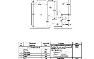 VANZARE 2 CAMERE | TERASA 33 MP | PARCARE INCLUSA | PIPERA – ROND OMV | - Poză 17