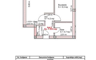 Apartament 1 cameră la cheie cu grădină proprie 48mp | Șelimbăr, zona Brana - Schiță 7
