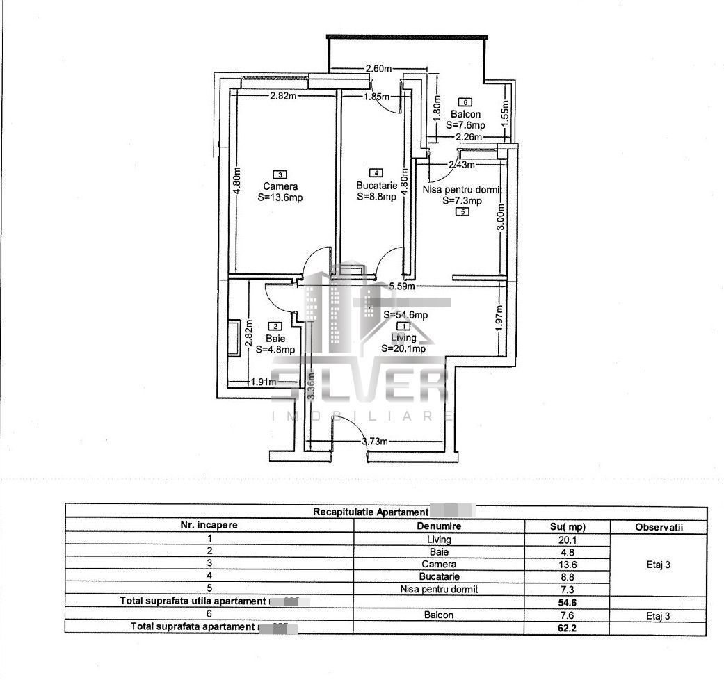 Apartament cu 3 camere/zona Frunzisului/CF. - Poză 2